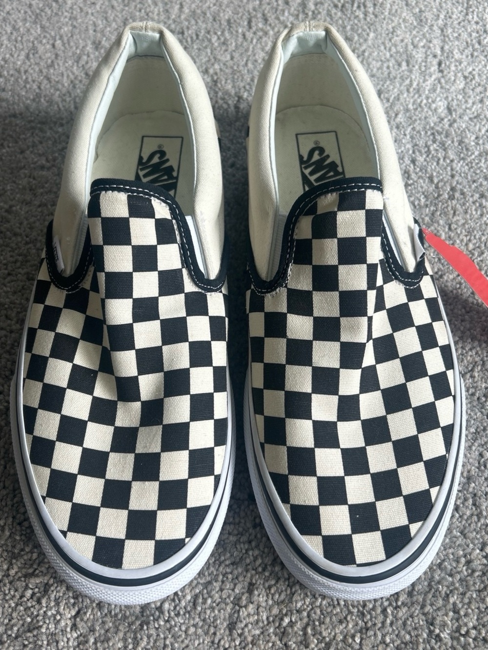 Brand New Vans Checkerboard Classic Slip-On Shoe - Black/White
